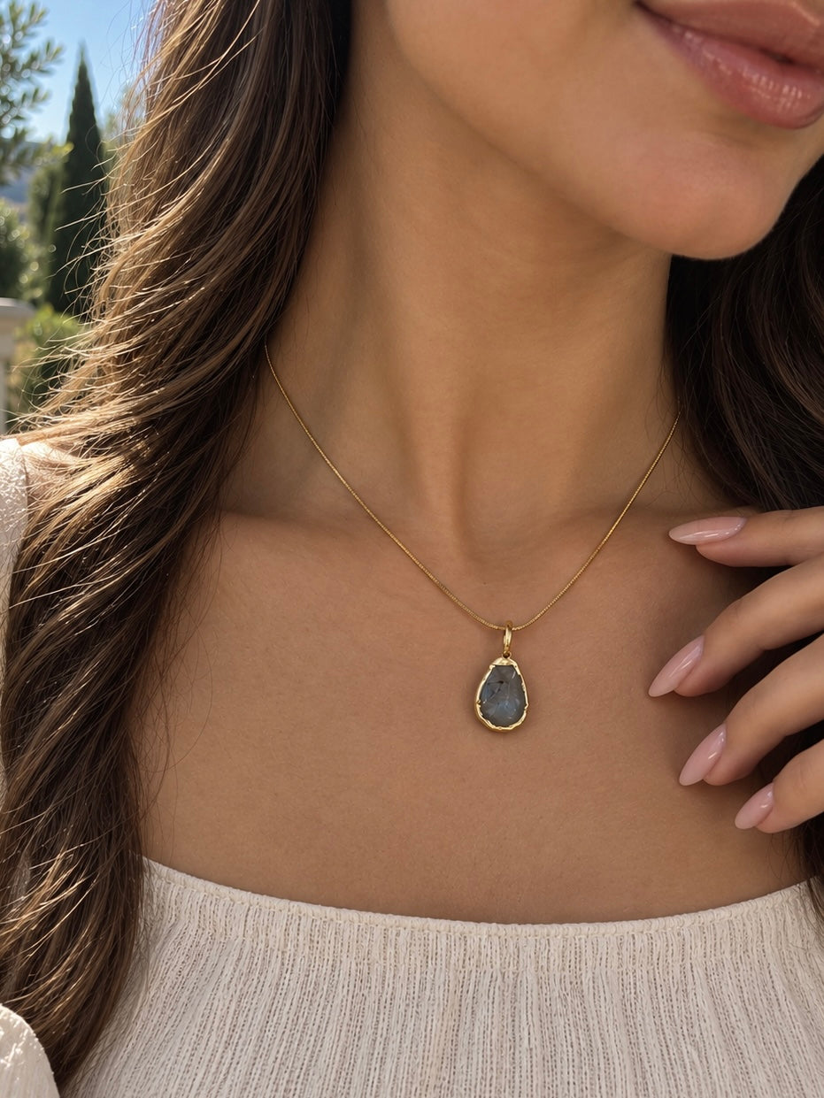 Zivèra Rutiel Kwarts Ketting | 18K Goldplated