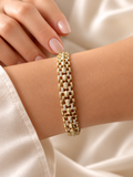 Zivèra Gouden Schakelarmband – 14K Goldplated Stainless Steel