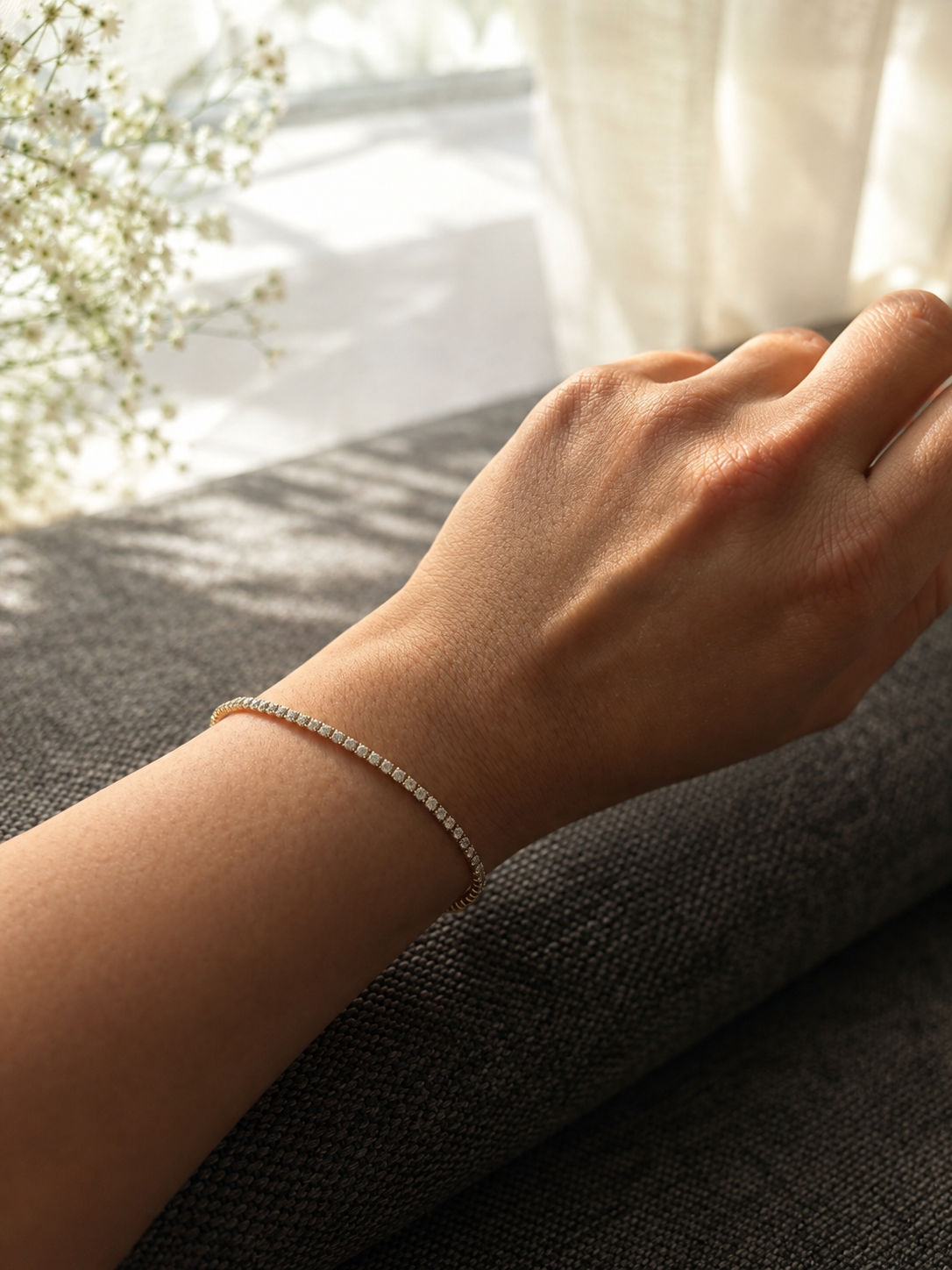 Zivèra Klassieke Tennisarmband met Kristallen | 14K Goldplated