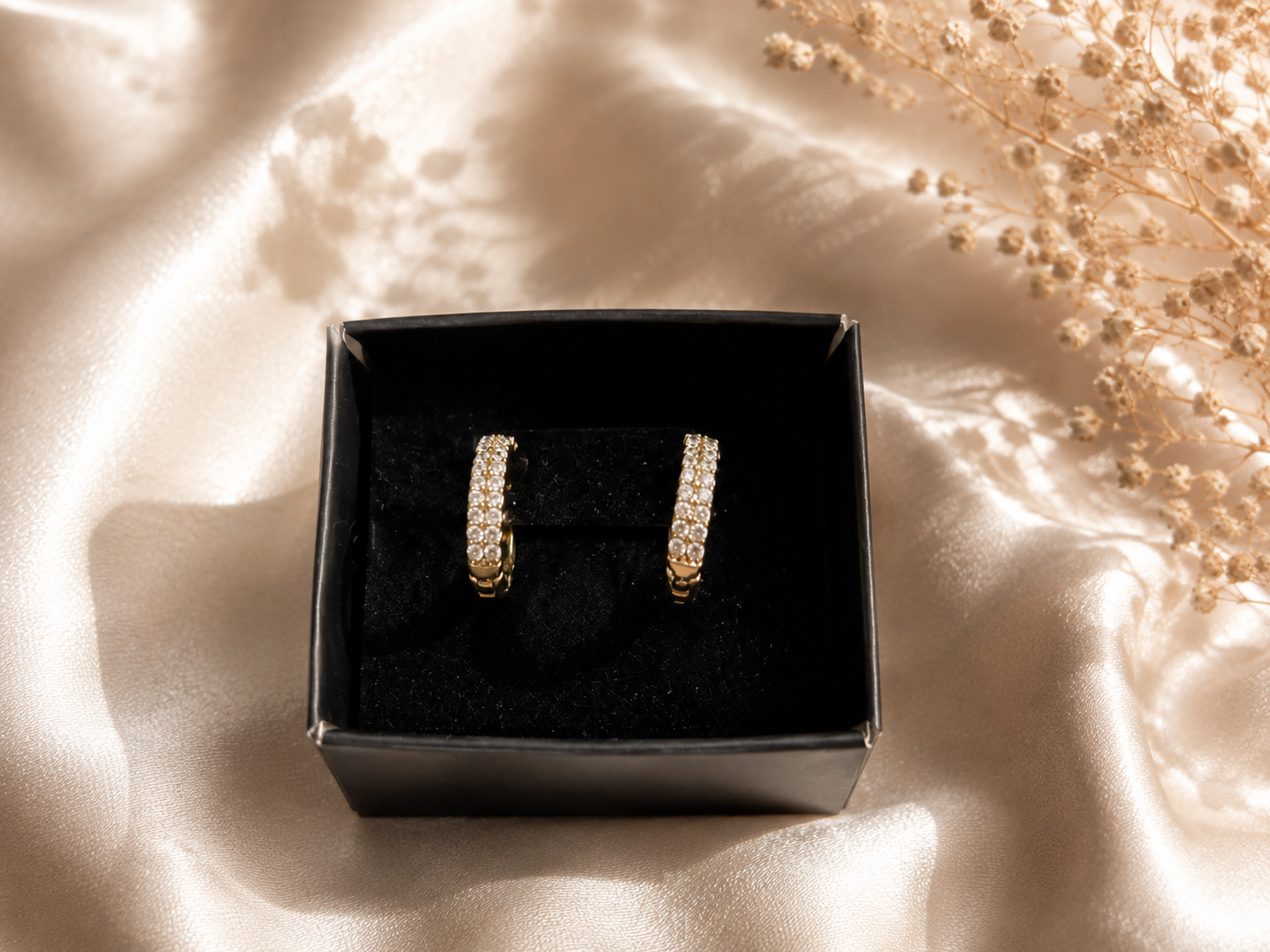 Zivèra Pavé Hoops | 14K Goldplated