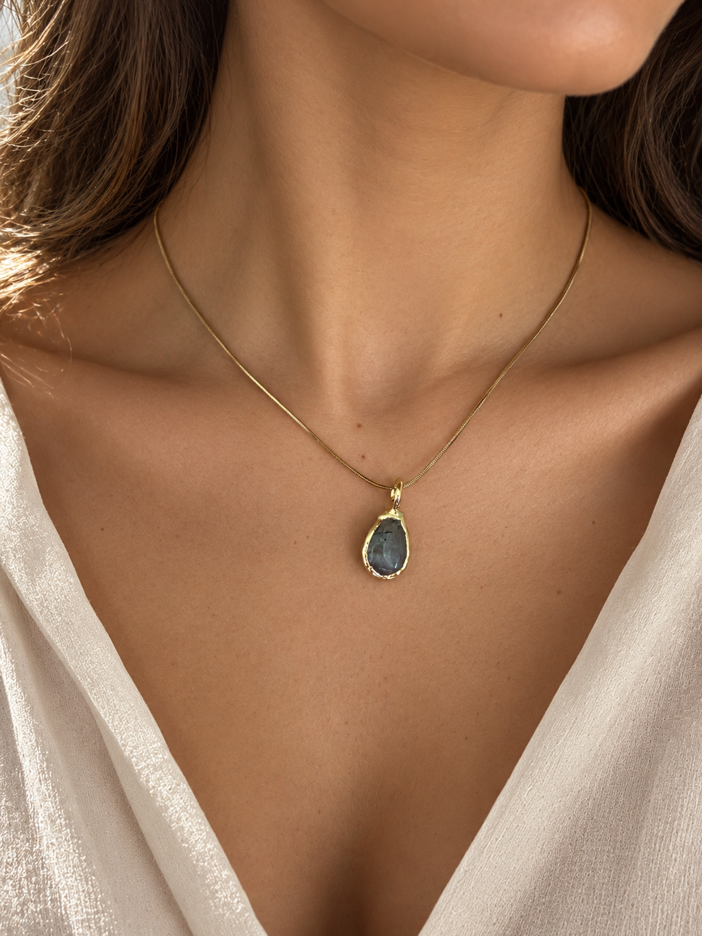 Zivèra Rutiel Kwarts Ketting | 18K Goldplated