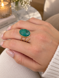 Zivèra Smaragd Ring — 18K Goldplated | The Atelier