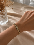 Zivèra Gouden Schakelarmband met Steentjes | 14K Goldplated