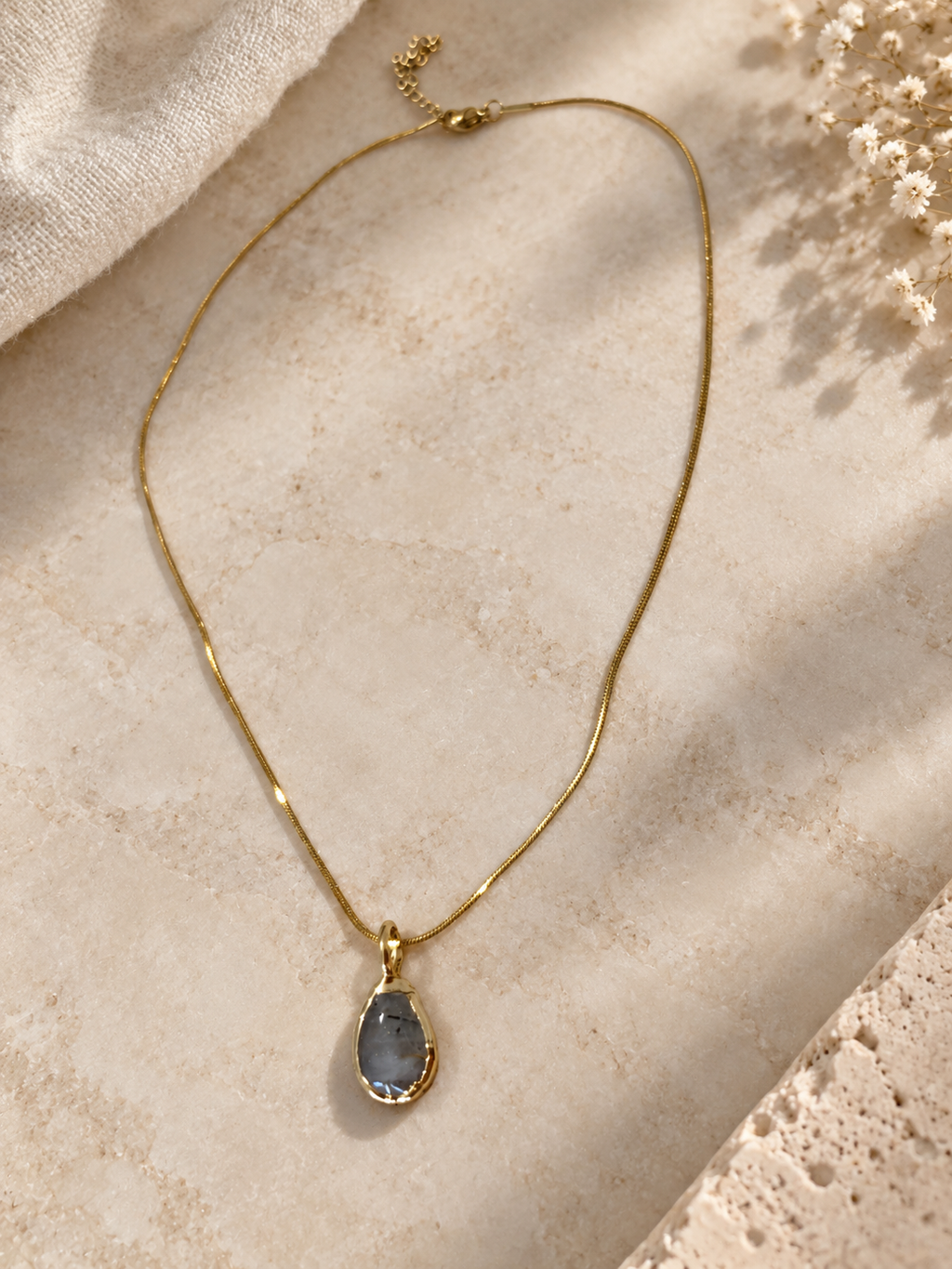 Zivèra Rutiel Kwarts Ketting 18K Goldplated