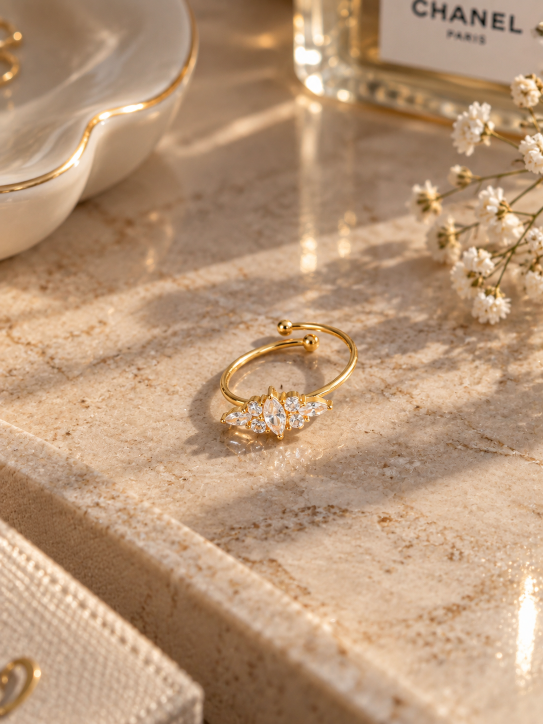 Zivèra Celeste Ring — 14K Goldplated | Verstelbaar