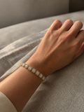 Zivèra Gouden Halo Kristallen Armband | 14K Goldplated