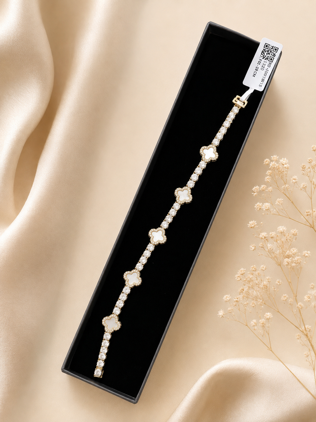 Zivèra Gouden Armband | 14K Goldplated met Steentjes