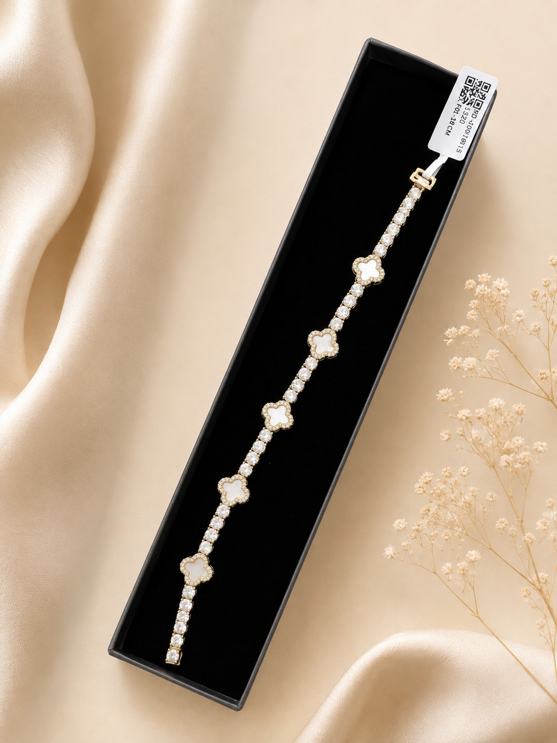 Zivèra Gouden Armband | 14K Goldplated met Steentjes