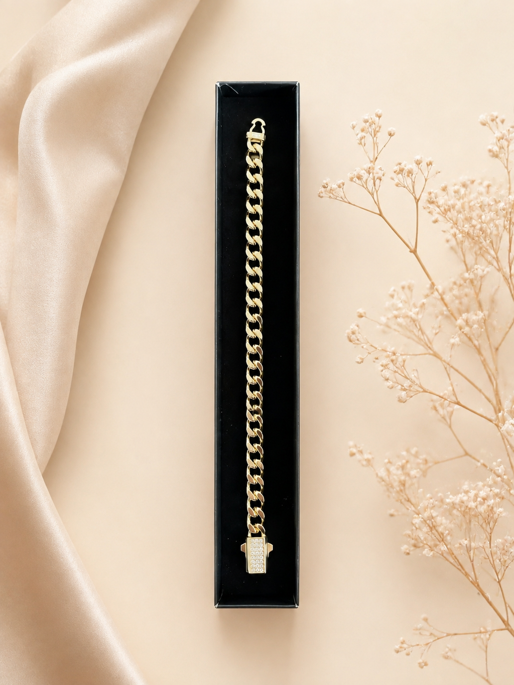 Zivèra Gouden Schakelarmband met Steentjes | 14K Goldplated
