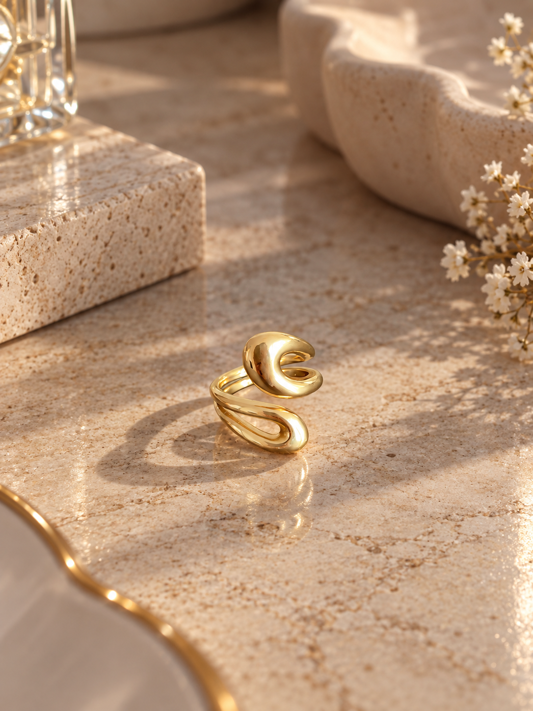 Zivèra Safina Ring — 14K Goldplated | Verstelbaar