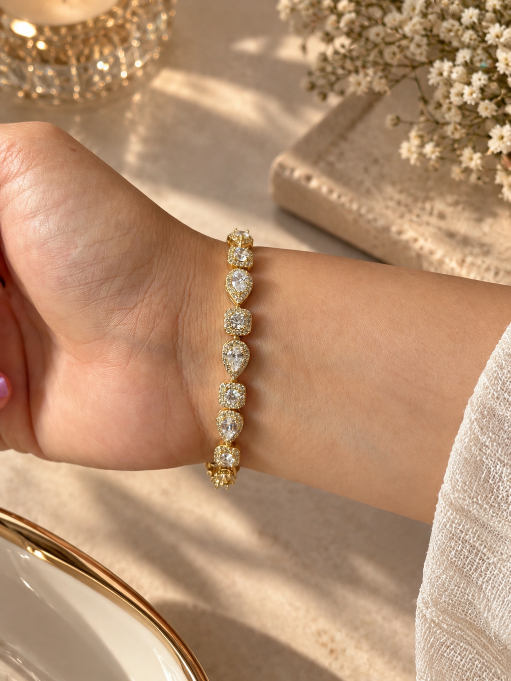 Zivèra Zirkonia Tennis Armband | 14K Goldplated