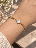 Zivèra Klaver Mother of Pearl Armband 14K Goldplated