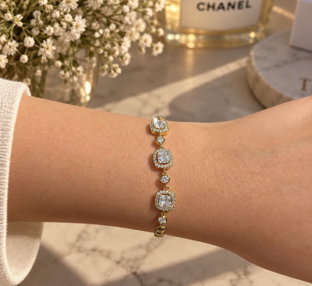 Zivèra Halo Armband — 14K Goldplated
