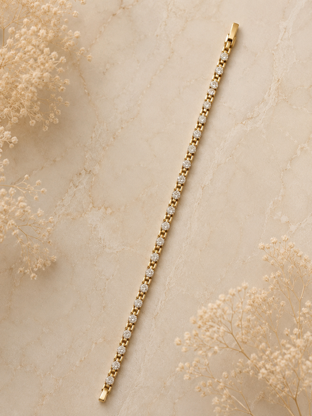 Zivèra Gouden Tennisarmband met Kristallen | 14K Goldplated