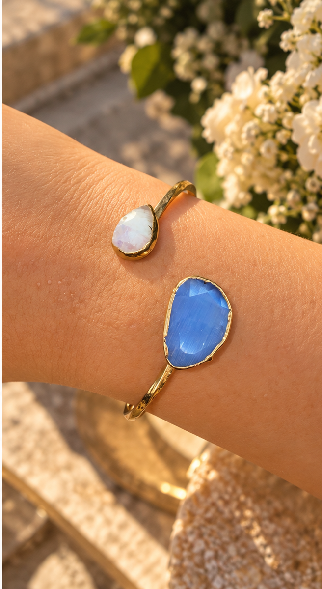 Zivèra Kedigözü & Aytaşı Cuff — 18K Goldplated | Handgemaakt